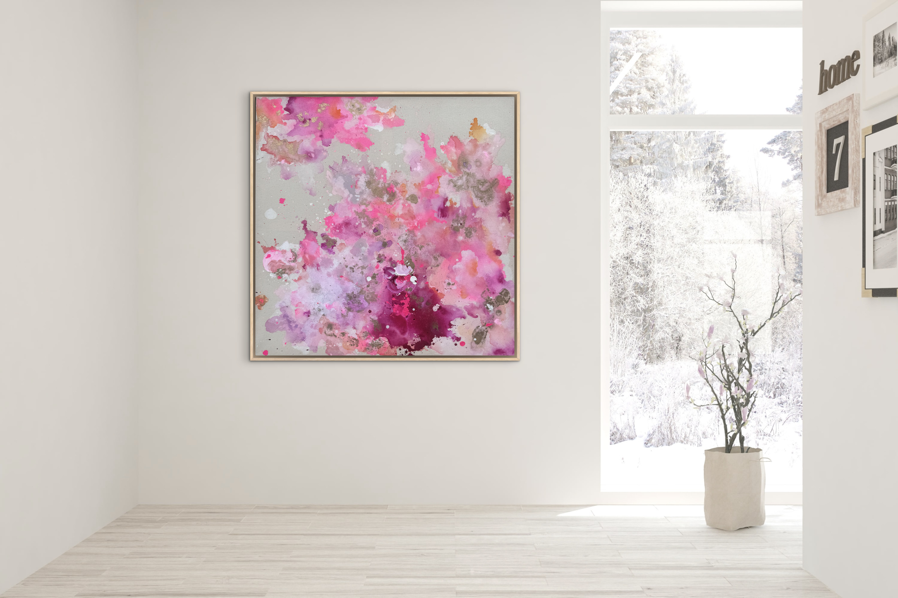 Pure Serie, 2025, Acryl und Gold auf roher Baumwollleinwand, Ansicht 11